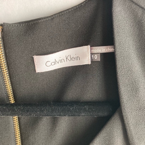 Womens Calvin Klein LBD Sweetheart Neckline Fit and Flare Black Dress 10 - Picture 2 of 7